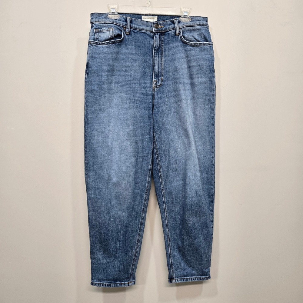 Current Elliott Jeans 32 The Jaunt Taper Baggy High Rise Balloon Cropped Dunes